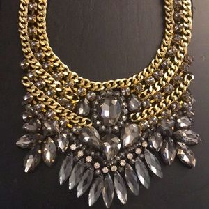 Chunky Grey Costume Necklace